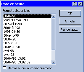 date heure
