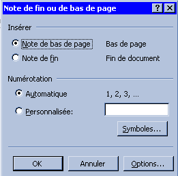 note bas de page
